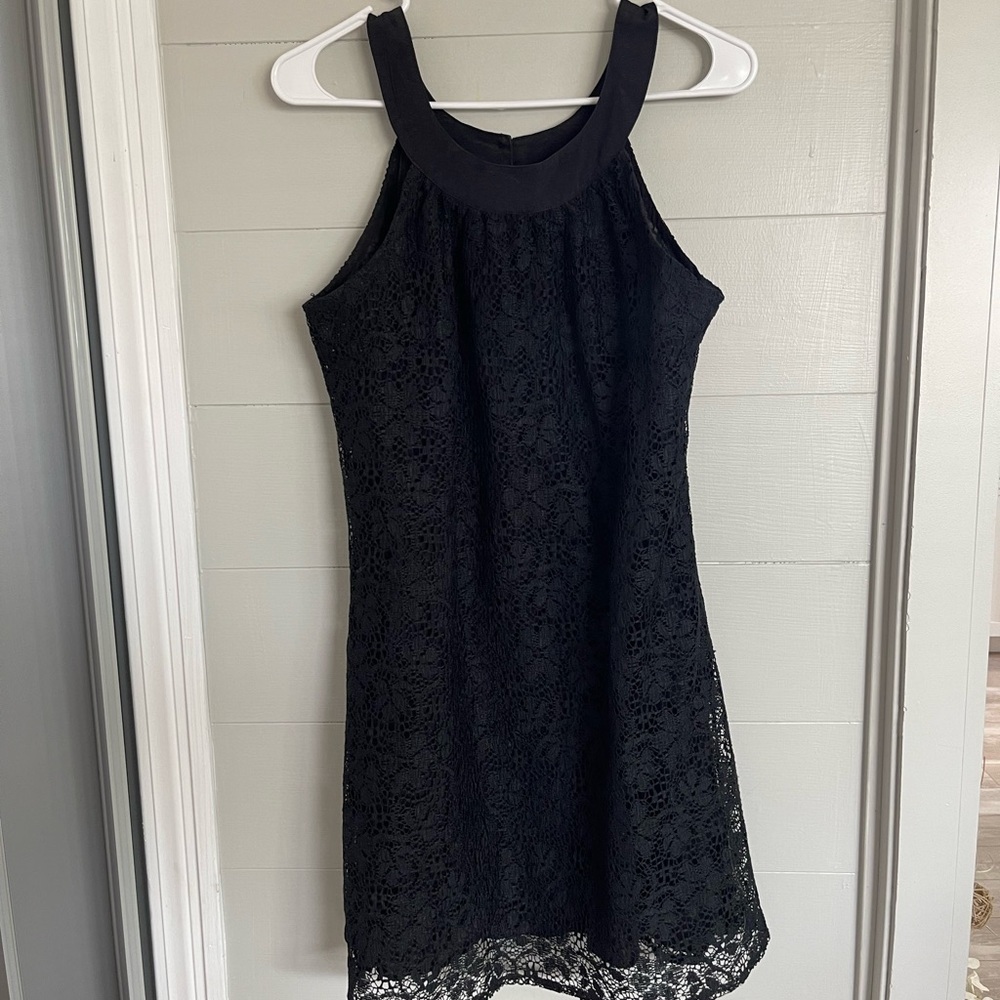 Eyelash Couture | Sleeveless Black Lace Dress Size 7